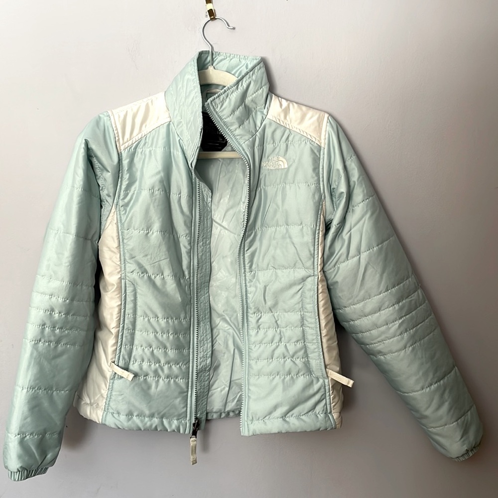North Face jacket blue and white size XS